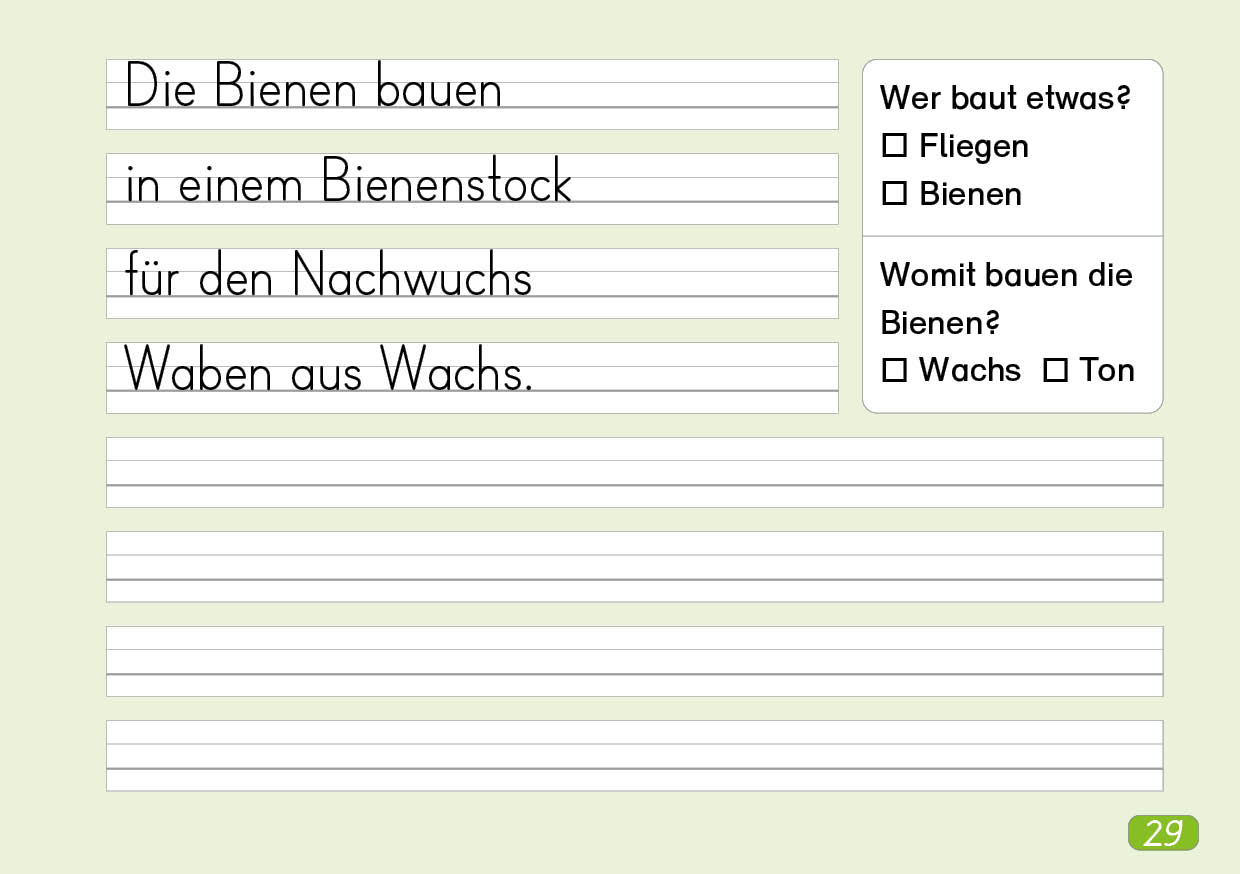 Schönschreibheft in Druckschrift (rechtshändig)
