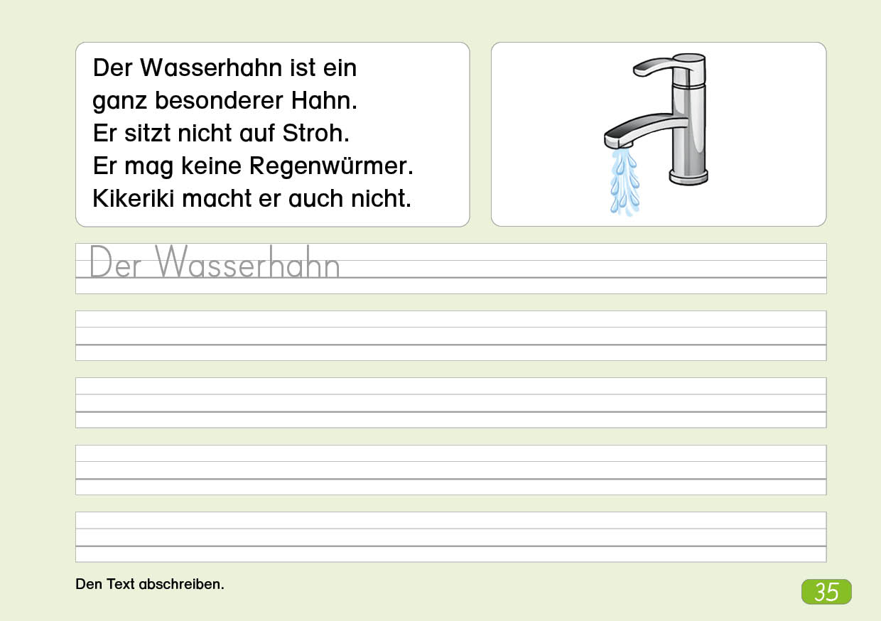 Schönschreibheft in Druckschrift (rechtshändig)