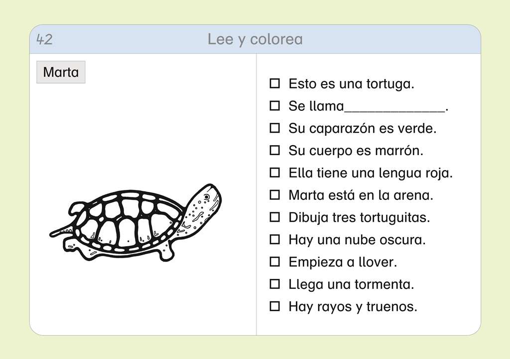 Leer 2 - El cuaderno con la tortuga