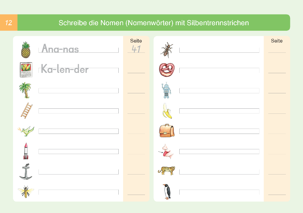 Wörterbuchübungsheft 2